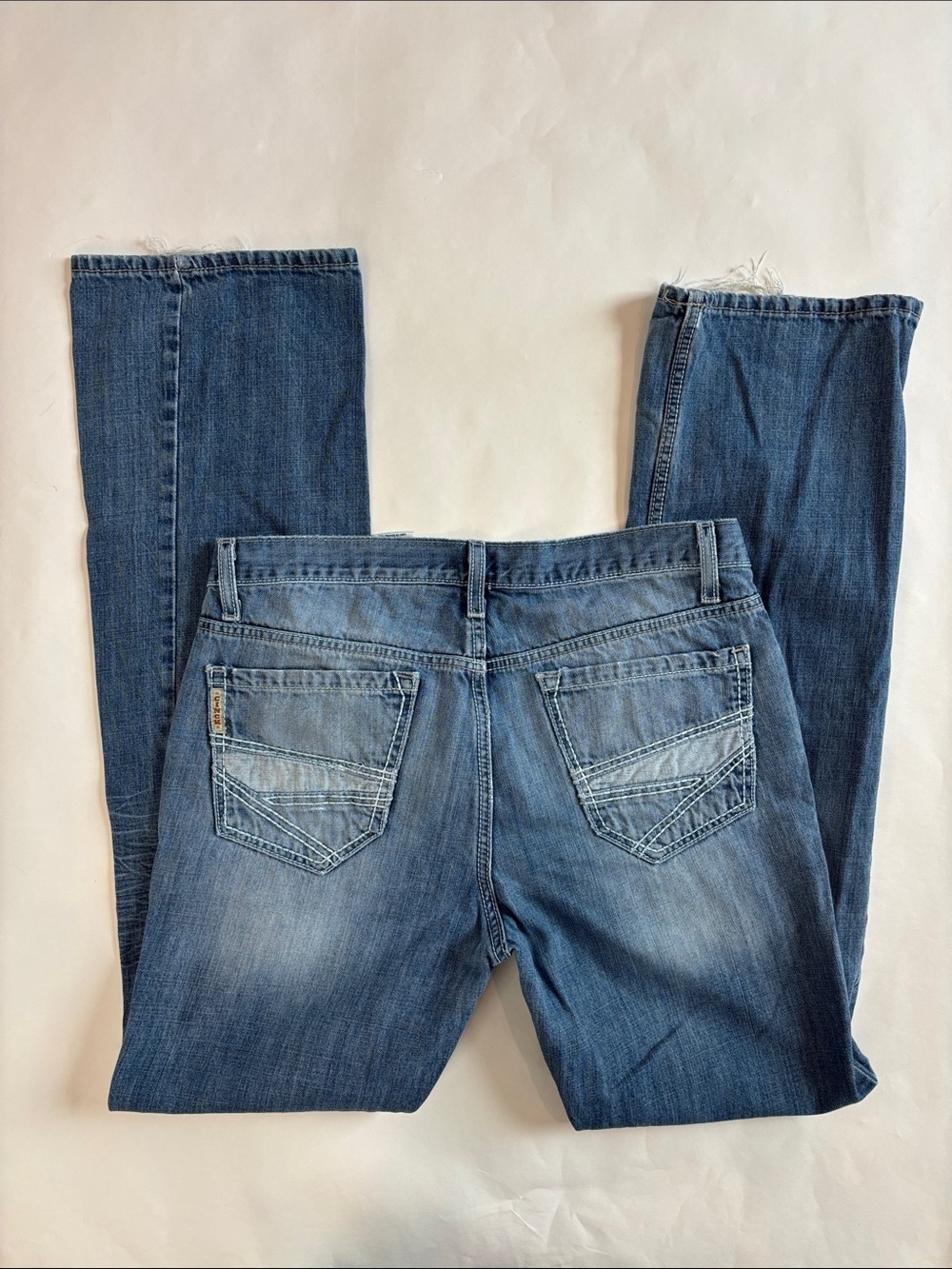 Cinch Ian 31x34 Light Blue Relaxed Denim Jeans with Branded Trim